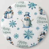Weihnachtsschneemann Button (Vorderseite)