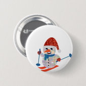 Weihnachtsschneemann Button (Vorne & Hinten)