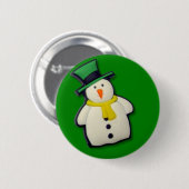 WeihnachtsSchneemann Button (Vorne & Hinten)