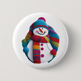 Weihnachtsschneemann Button