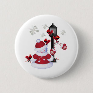 WeihnachtsSchneemann Button