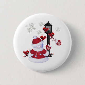 WeihnachtsSchneemann Button