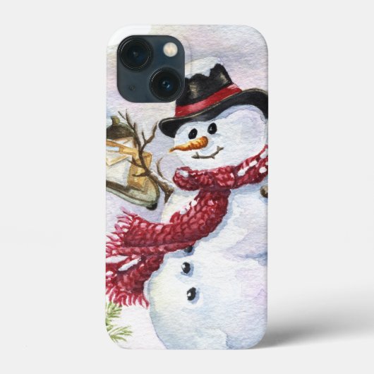 Weihnachtsschneemann Case-Mate iPhone Hülle (Rückseite)