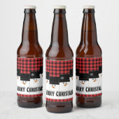 Weihnachtsschneemann Custom Bierflasche Label Bierflaschenetikett (Flaschen)