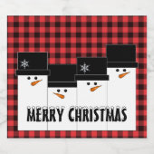 Weihnachtsschneemann Custom Bierflasche Label Bierflaschenetikett (Einzelnes Label)