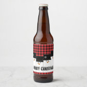 Weihnachtsschneemann Custom Bierflasche Label Bierflaschenetikett (Vorderseite)
