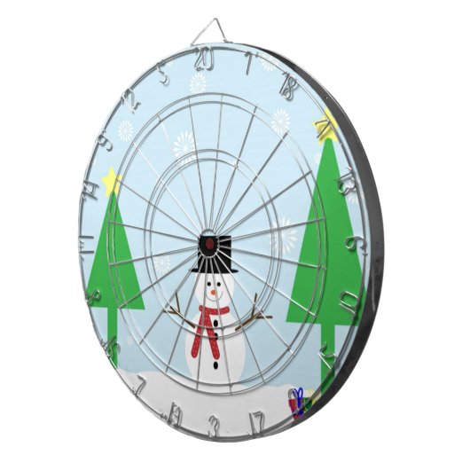 Weihnachtsschneemann Dartscheibe (Vorderseite rechts)