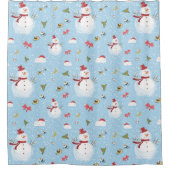 Weihnachtsschneemann Duschvorhang (Vorderseite)