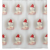 Weihnachtsschneemann Duschvorhang (Vorderseite)