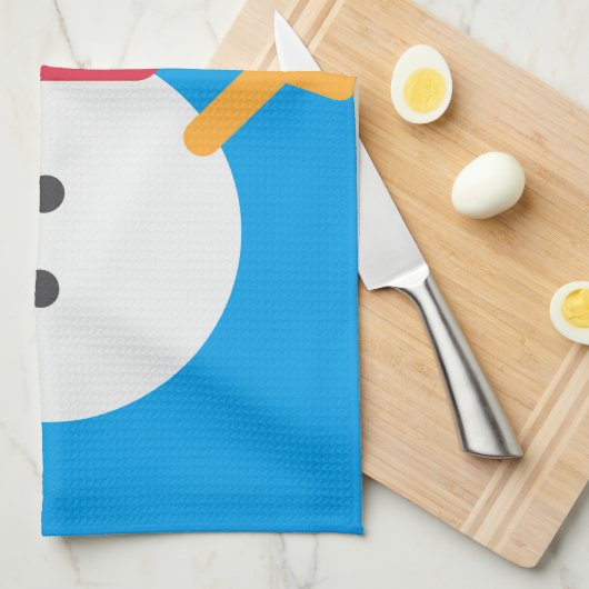 Weihnachtsschneemann Emoji Handtuch (Viertel Falte)