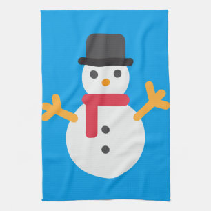 Weihnachtsschneemann Emoji Handtuch