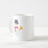 Weihnachtsschneemann Emoji Kaffeetasse (Vorderseite Links)