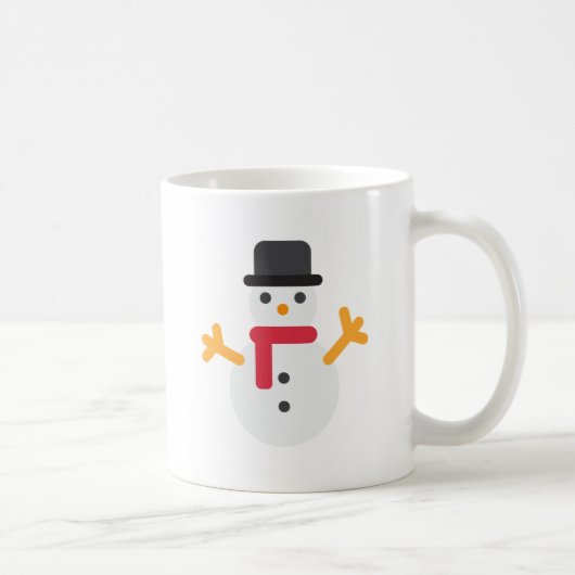 Weihnachtsschneemann Emoji Kaffeetasse (Rechts)