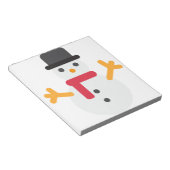Weihnachtsschneemann Emoji Notizblock (angewinkelt)