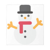 Weihnachtsschneemann Emoji Notizblock (Vorderseite)