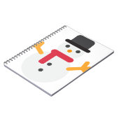 Weihnachtsschneemann Emoji Notizblock (Linke Seite)