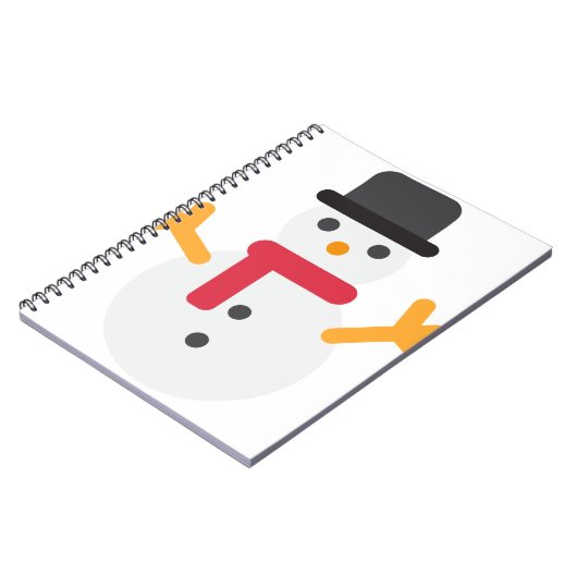 Weihnachtsschneemann Emoji Notizblock (Linke Seite)