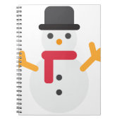 Weihnachtsschneemann Emoji Notizblock (Vorderseite)