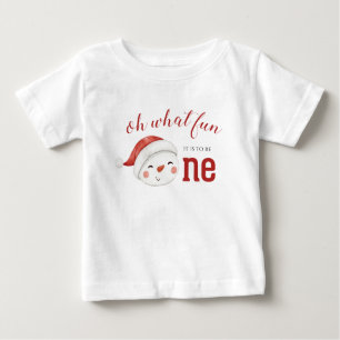 Weihnachtsschneemann Erster Geburtstag Baby T-shirt