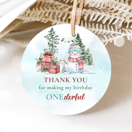 Weihnachtsschneemann Erster Geburtstag Geschenkanhänger