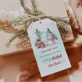 Weihnachtsschneemann Erster Geburtstag Geschenkanhänger
