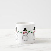 WeihnachtsSchneemann Espressotasse (Vorderseite)