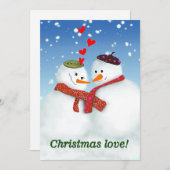 Weihnachtsschneemann Feiertagskarte (Vorne/Hinten)