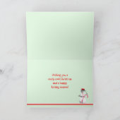 Weihnachtsschneemann Feiertagskarte (Innenseite)