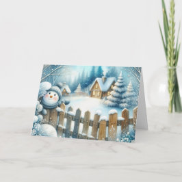 Weihnachtsschneemann Feiertagskarte