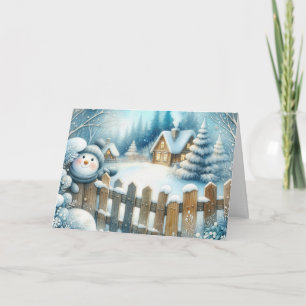 Weihnachtsschneemann Feiertagskarte