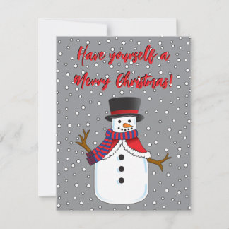 Weihnachtsschneemann Feiertagskarte