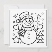 Weihnachtsschneemann Feiertagskarte (Vorderseite)