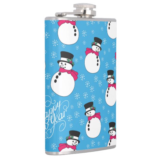 Weihnachtsschneemann Flachmann (Rechts)