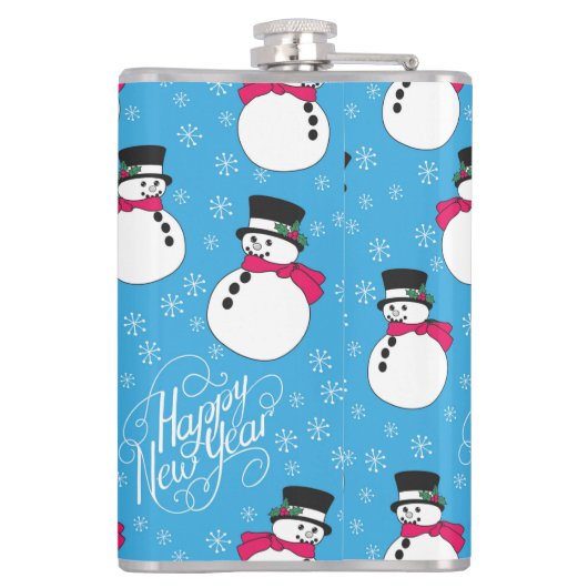 Weihnachtsschneemann Flachmann (Rückseite)