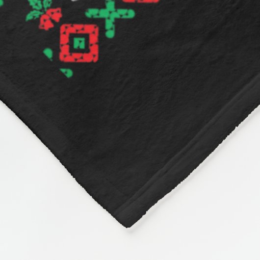 Weihnachtsschneemann Fleecedecke (Ecke)