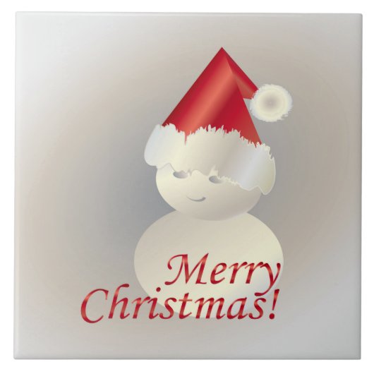 Weihnachtsschneemann Fliese (Vorderseite)