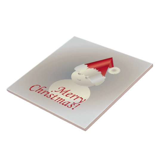 Weihnachtsschneemann Fliese (Seite)