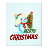 Weihnachtsschneemann Fotodruck (Vorne)