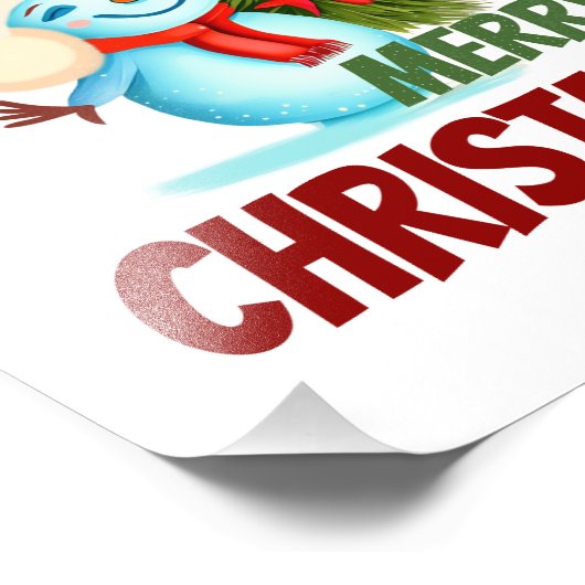 Weihnachtsschneemann Fotodruck (Ecke)