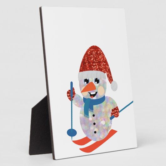 Weihnachtsschneemann Fotoplatte (Seite)