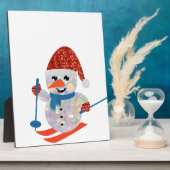 Weihnachtsschneemann Fotoplatte (Seite)