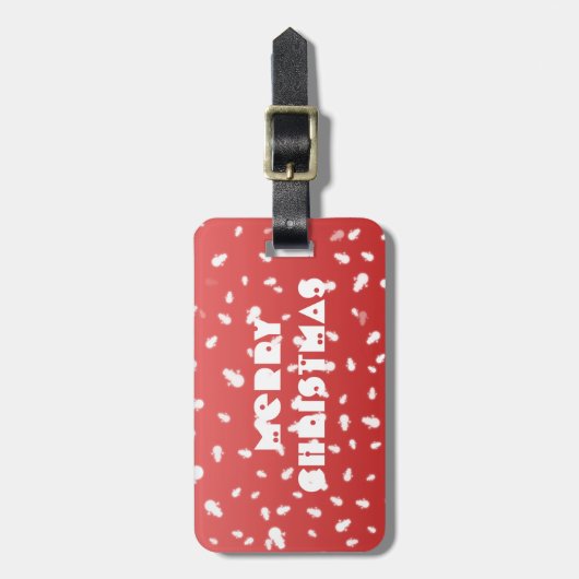 Weihnachtsschneemann Gepäckanhänger (Vorderseite vertikal)