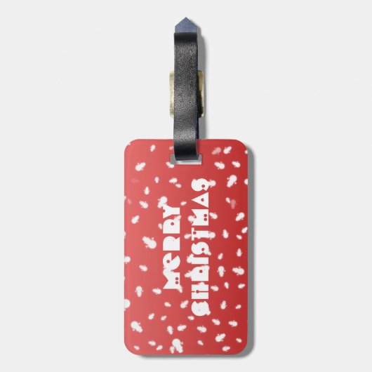 Weihnachtsschneemann Gepäckanhänger (Rückseite vertikal)