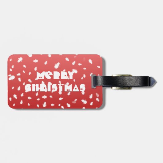 Weihnachtsschneemann Gepäckanhänger (Rückseite horizontal)