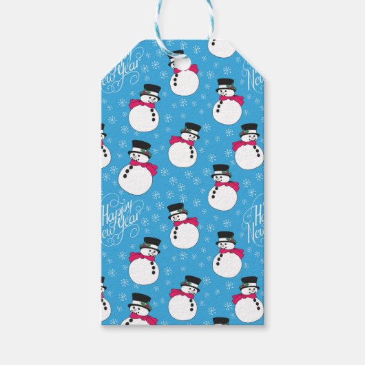 Weihnachtsschneemann Geschenkanhänger (Vorderseite)