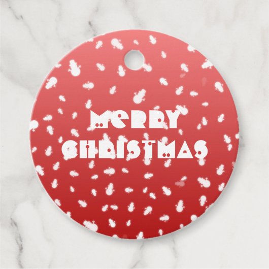 Weihnachtsschneemann Geschenkanhänger (Vorderseite)