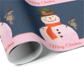 Weihnachtsschneemann Geschenkpapier (Rolleneckpunkt)