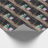Weihnachtsschneemann Geschenkpapier (Ecke)