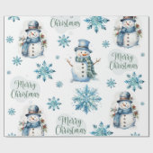 Weihnachtsschneemann Geschenkpapier (Flach)