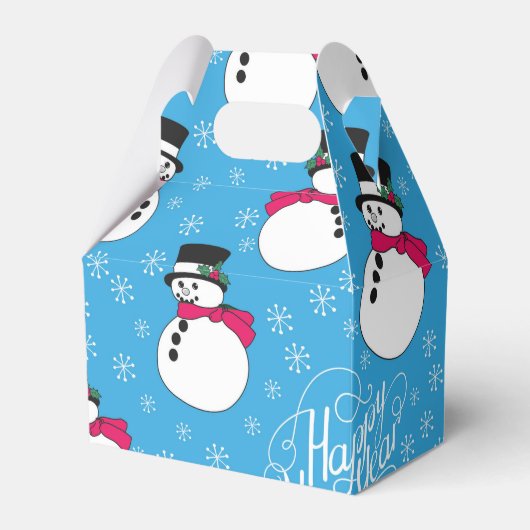 Weihnachtsschneemann Geschenkschachtel (Vorderseite)